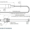 Vaisala HMP8 Probe dimensions